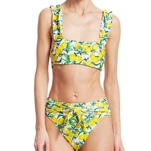 WeWoreWhat Como Lemon Bikini Top